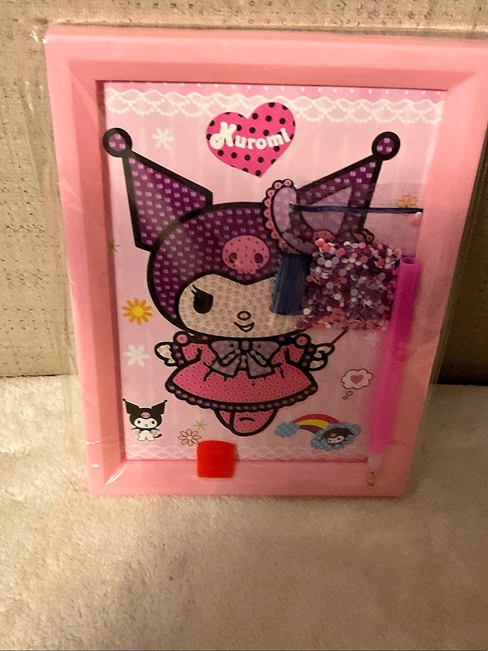 Sanrio Kuromi 5D DIY Diamond Painting Kit with Frame 5D DIY Diamond Painting Kit